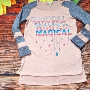 Self ESTEEM XXS SWEATER PINK AND GRAY Girls 10/12